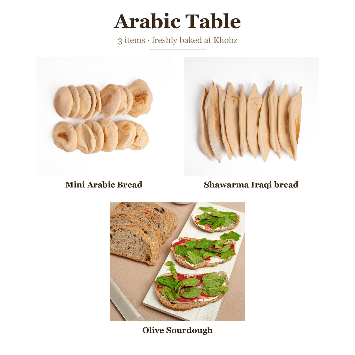 Arabic Table bundle - Khobz