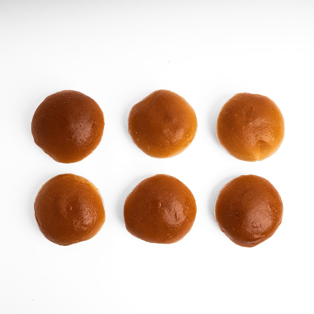 Brioche bun top view - Khobz