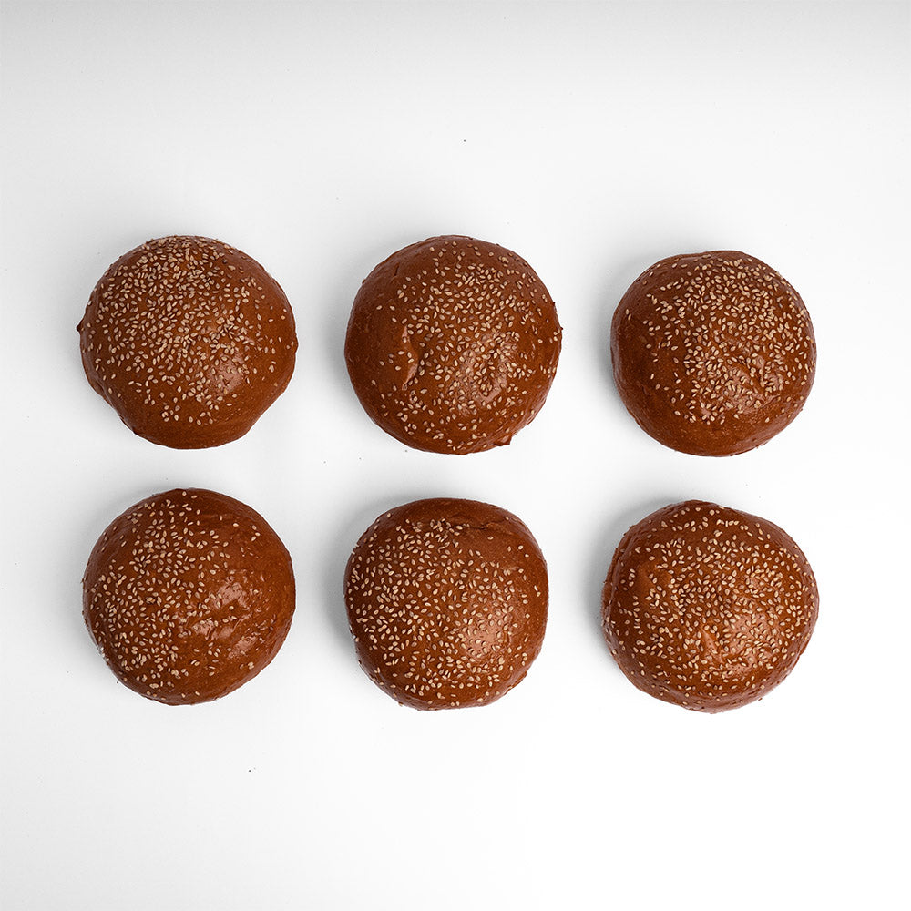 Double glaze brioche sesame bun